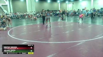 130 lbs Round 4 (8 Team) - Nevaeh Smith, Team STL Green vs Destiny Brown, Team Iowa Beach Bums