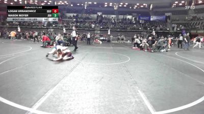 110 lbs Quarterfinal - Logan Urbanowicz, South River vs Mason Moyer, Junior Spartans