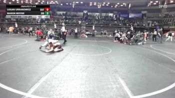 110 lbs Quarterfinal - Logan Urbanowicz, South River vs Mason Moyer, Junior Spartans