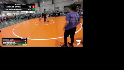 55 lbs Quarterfinal - Annalise Garcia, Wesley Club Wrestling vs Morgan Johnson, Midway Youth Wrestling Club