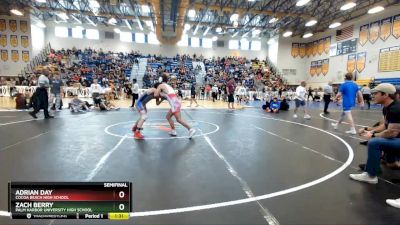 126 lbs Semifinal - Zach Berry, Palm Harbor University High School vs Adrian Day, Cocoa Beach High School