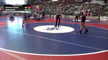 4A 175 lbs Quarterfinal - Donovyn Colton, Lonoke High School (7-12 Athletics) vs Penn Helton, Pottsville