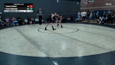 140 lbs Cons. Round 3 - Evan Dirmann, Boise Youth Wrestling vs Isaiah Meras, Idaho
