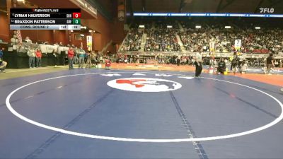 2A-132 lbs Cons. Round 2 - Braxdon Patterson, Greybull/Riverside vs Lyman Halverson, Sundance