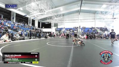 72 lbs Semis (4 Team) - Miles Holzbauer, Slyfox Black vs Corbin Padua, Potentially Dangerous