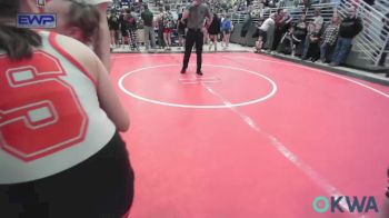 43 lbs Rr Rnd 3 - Evelyn Shimonek, Pawhuska Elks Takedown vs Ayva Al-Qahtani, Wyandotte Youth Wrestling