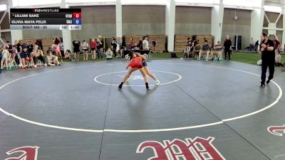 95 lbs Semis - Lillian Bake, Utah vs Olivia Maya Felix, California