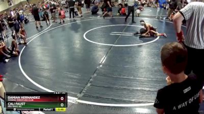 70 lbs Cons. Round 1 - Cali Faust, RED WAVE WC vs Damian Hernandez, Madera Wrestling Club