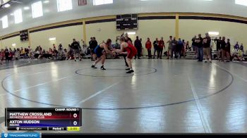 195 lbs Champ. Round 1 - Matthew Crossland, Rochester Wrestling Club vs Axton Hudson, Indiana