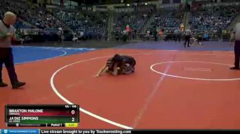 5A - 106 lbs Champ. Round 1 - Ja`Diz Simmons, KC-Piper vs Braxton Malone, Emporia