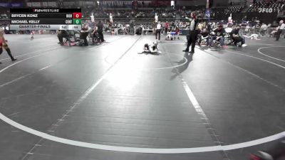 65 lbs Quarterfinal - Brycen Konz, Highlanders vs Michael Kelly, Central Youth Wrestling
