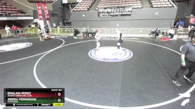 130 lbs Quarterfinal - Emalani Perez, Albany Wrestling Club vs Sierra Monaghan, California