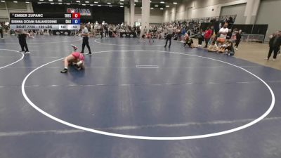 120 lbs 3rd Place Match - Sienna Ocean Salaheddine, California vs Ember Zupanc, Team Nazar Training Center