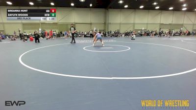 130 lbs 3rd Place - Breanna Hunt, Aztec Lady Warriors vs Zaylyn Woods, Sisters On The Mat