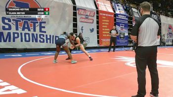 140 Class 2 lbs 5th Place Match - Diamond Keytue, Oak Park vs Clara Meyer, Lee`s Summit