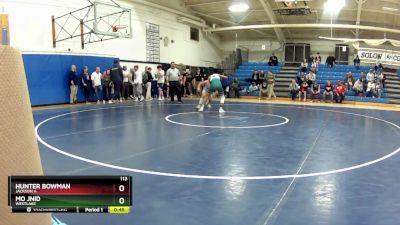 113 lbs Cons. Round 4 - Mo Jnid, WestLake vs Hunter Bowman, Jackson A