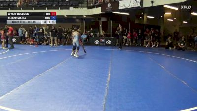 78 lbs Cons. Sub-quarters - Wyatt Bullock, Southside Wrestling Club vs Eliace Majka, Black Fox Wrestling Academy