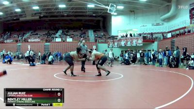 285 lbs Champ. Round 2 - Bentley Miller, Midwest Xtreme Wrestling vs Julian Ruiz, Laporte Wrestling Club