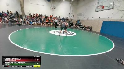 120 lbs Champ. Round 1 - Victor Stedille, Natrona County vs JoseLuis Villanueva, Powell