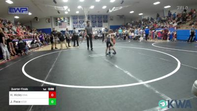 49 lbs Quarterfinal - Henry Hicks, Morris Wrestling Association vs Jagger Pace, Kingfisher YellowJackets