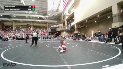 55 lbs Round 2 (4 Team) - Mia Benitez, Queens Of Mayhem vs Kyra Smallwood, Midwest Misfitz