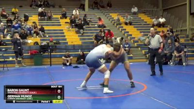 184 lbs 7th Place Match - Baron Gaunt, Vanguard University (Calif.) vs German Munoz, Corban University (Ore.)