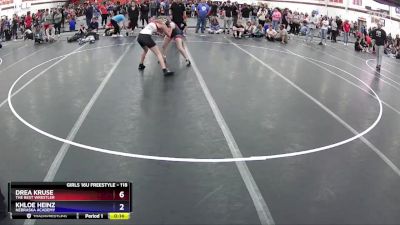 118 lbs Quarterfinal - Drea Kruse, The Best Wrestler vs Khloe Heinz, Nebraska Academy