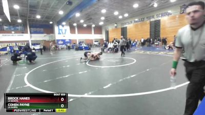 175 lbs Cons. Round 2 - Brock Hanes, La Quinta vs Cohen Payne, La Habra