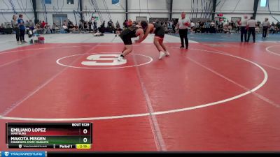 Silver 285 lbs 7th Place Match - Makota Misgen, Minnesota State Mankato vs Emiliano Lopez, Wartburg