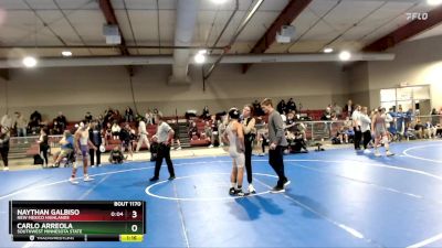 125 lbs Cons. Round 1 - Naythan Galbiso, New Mexico Highlands vs Carlo Arreola, Southwest Minnesota State