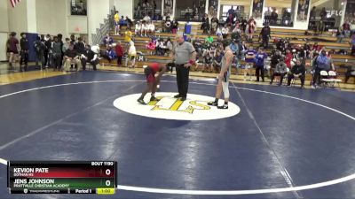 128 lbs Cons. Round 2 - Jens Johnson, Prattville Christian Academy vs Kevion Pate, Dothan HS