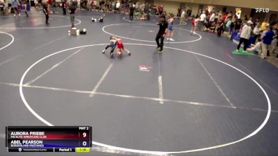 71 lbs Quarterfinal - Aurora Priebe, MN Elite Wrestling Club vs Abel Pearson, Borderland Mustangs