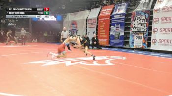 132 Class 3 lbs Cons. Round 2 - Tyler Christensen, Webb City vs Trey Strong, Festus