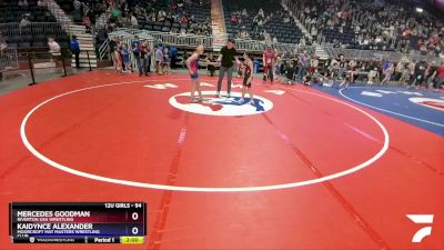 94 lbs Round 1 - Mercedes Goodman, Riverton USA Wrestling vs Kaidynce Alexander, Moorcroft Mat Masters Wrestling Club