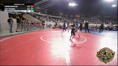 37 lbs Quarterfinal - Asher Morales, L-Town Titans vs Colt Manuel, Blackwell Wrestling Club