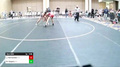 132 lbs Quarterfinal - Jaiden Hernandez, Valiant College Prep vs Makaio Rogers, Vici WC