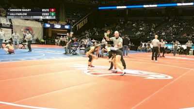 125 Class 1 lbs Cons. Round 2 - Lilli Farlow, Ste. Genevieve vs Addison Bailey, West Platte