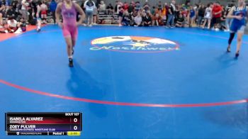 113-120 lbs 1st Place Match - Isabela Alvarez, Washington vs Zoey Pulver, Takedown Express Wrestling Club