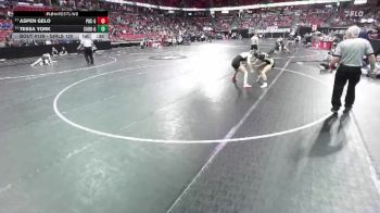 Girls 120 lbs Cons. Round 1 - Tessa York, Cadott-Girls vs Aspen Gelo, Prairie Du Chien-Girls