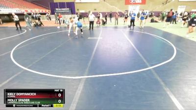 105 lbs Cons. Round 2 - Kiely Domyancich, Illinois vs Molly Spader, Lawrence Elite Wrestling Club