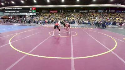 144 lbs Cons. Round 3 - Cayson Phillips, Newcastle High School vs Kamryn Thompson, Fosston/Bagley Brawlers