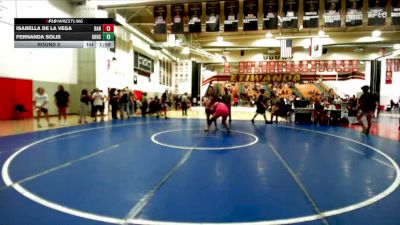 190 lbs Round 5 - Isabella De La Vega, Etiwanda vs Fernanda Solis, Pounders WC