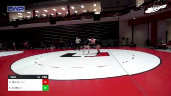 155 lbs Final - Georgia Horne, Mustang High School Girls vs Audrey Forth, Sapulpa High School Girls