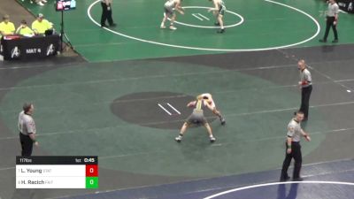 117 lbs Consi Of 8 #2 - Luke Young, State College vs Henry Racich, Faith Christian Academy