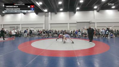 132 lbs 1st Place Match - Antonio Mills, Roundtree Wrestling Academy vs Graydon Martin