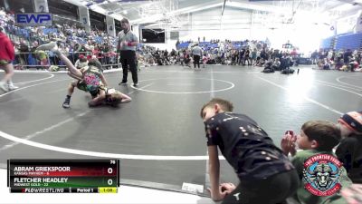 76 lbs Round 3 (4 Team) - Fletcher Headley, Midwest Gold vs Abram Griekspoor, Kansas Mayhem