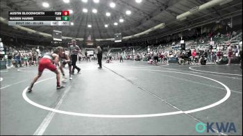 85 lbs Consi Of 4 - Austin Bloodworth, Ponca City Wildcat Wrestling vs Masen Harms, Noble Takedown Club