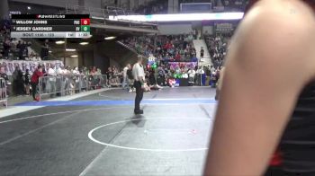 120 lbs Champ. Round 1 - Willow Johns, Paola vs Jersey Gardner, Smoky Valley