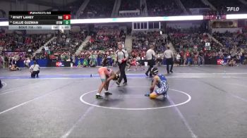 100 lbs Champ. Round 1 - Ryatt Lahey, Parsons vs Callie Guzman, U Town Hammers Wrestling