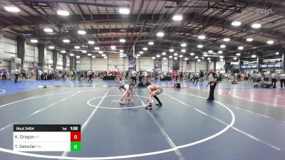 126 lbs Round Of 64 - Kaden Dragon, CT vs Tyler Detwiler, PA